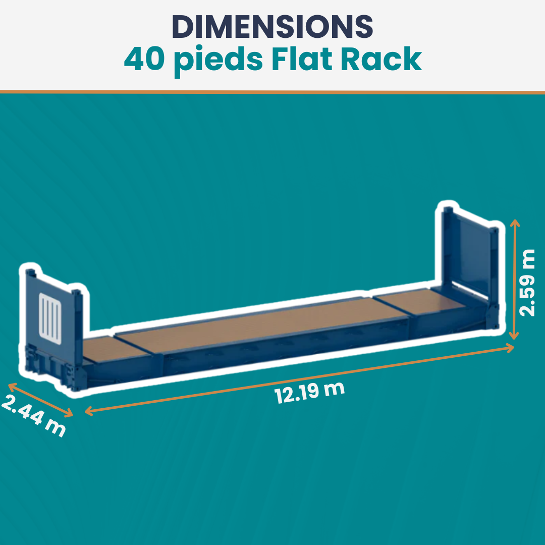 Novo contentor flat rack de 40 pés Novo contentor flat rack de 40 pés