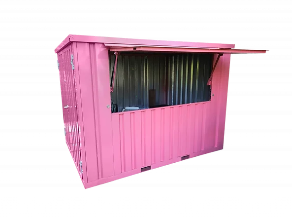Recipiente dobrável para bar 3 x 2 m - Rosa RAL 3014