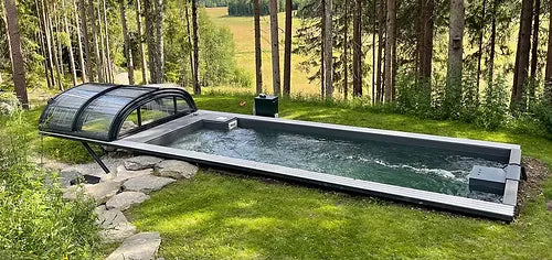 Nova piscina contentor com cobertura premium, 6,2m x 2,5m