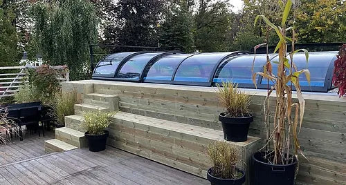 Nova piscina contentor com cobertura premium, 6,2m x 2,5m