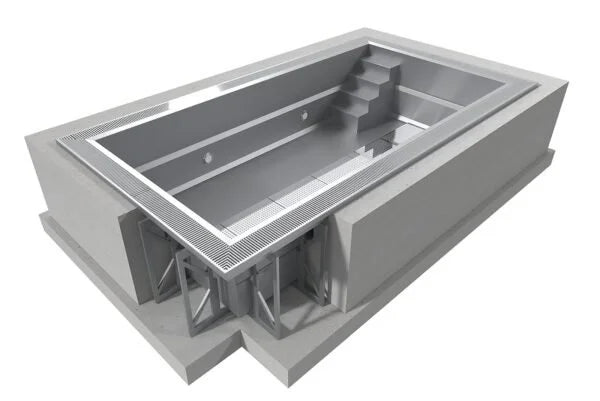 Piscina em aço inoxidável Pool Expert 3x6x1,34 m