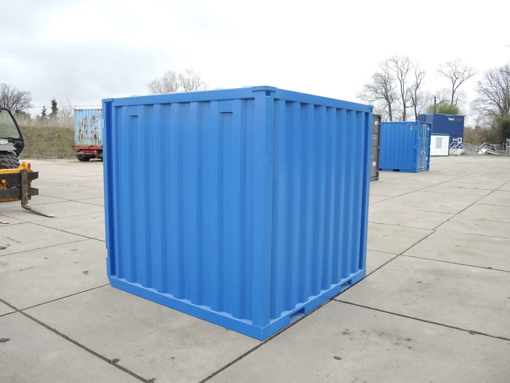 Contentor de 10 pés, novo, azul.