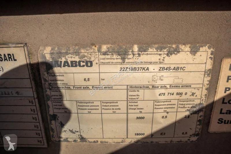 Suporte para contentor de reboque Alcar usado, 2 eixos