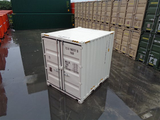 Contentor marítimo branco de 10 pés de altura (high-cube) – novo