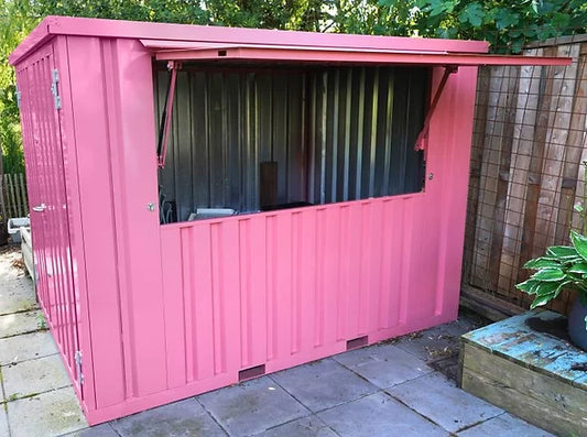 Recipiente dobrável para bar 3 x 2 m - Rosa RAL 3014