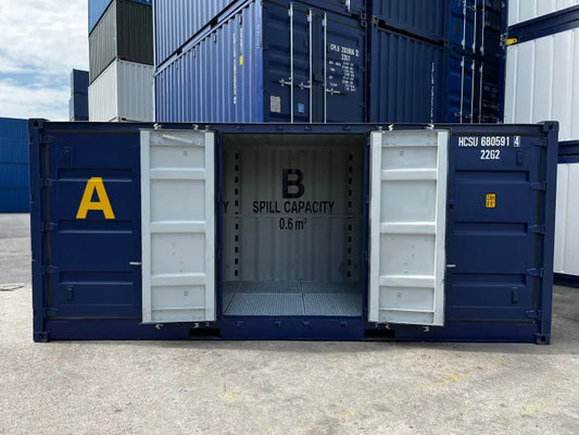 Base “OPEN SIDE 20” com tabuleiro de recolha de gotas e tabuleiro de retenção