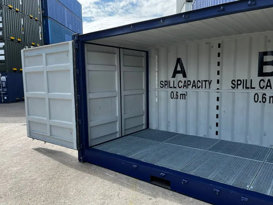 Base “OPEN SIDE 20” com tabuleiro de recolha de gotas e tabuleiro de retenção