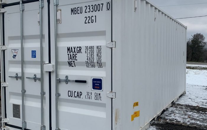 Compre um contentor marítimo novo de 20 pés com três portas.