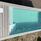 Piscina contentor de 20 pés, cinzento antracite, com função de natação contra correntes.
